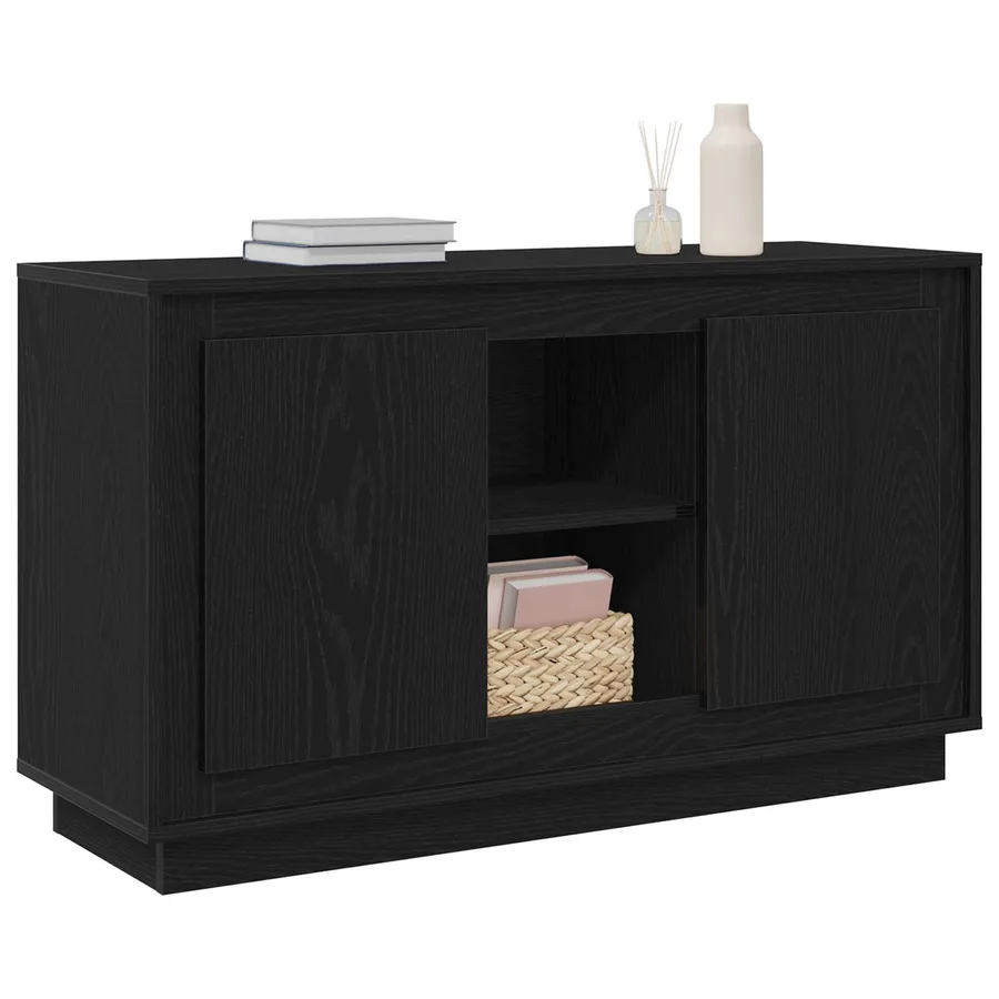 Buffet Chêne noir 102 x 35 x 60 cm Bois d'ingénierie - 3