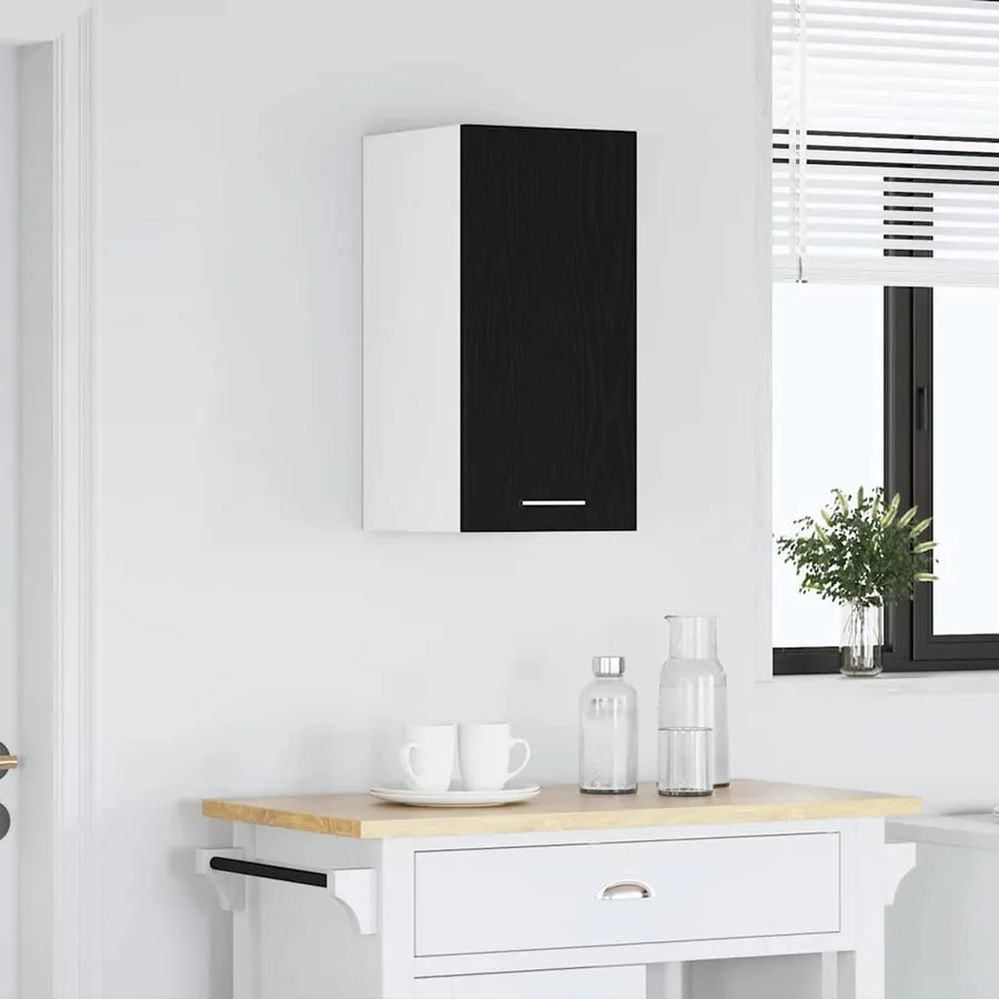 Armoire suspendue en chêne noir 30x31x60 cm bois d'ingénierie - 3