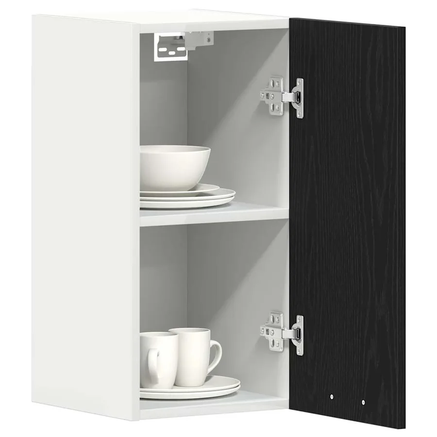 Armoire suspendue en chêne noir 30x31x60 cm bois d'ingénierie - 4