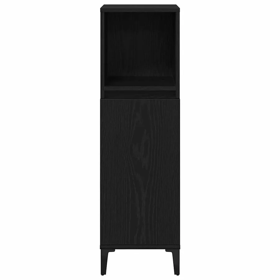 Cabinet de salle de bain avec porte Chêne noir 30 x 30 x 100 cm - 6