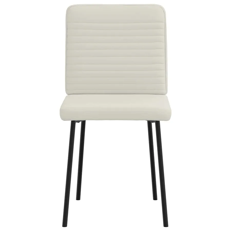 Chaises à manger lot de 4 Crème Velours - 4