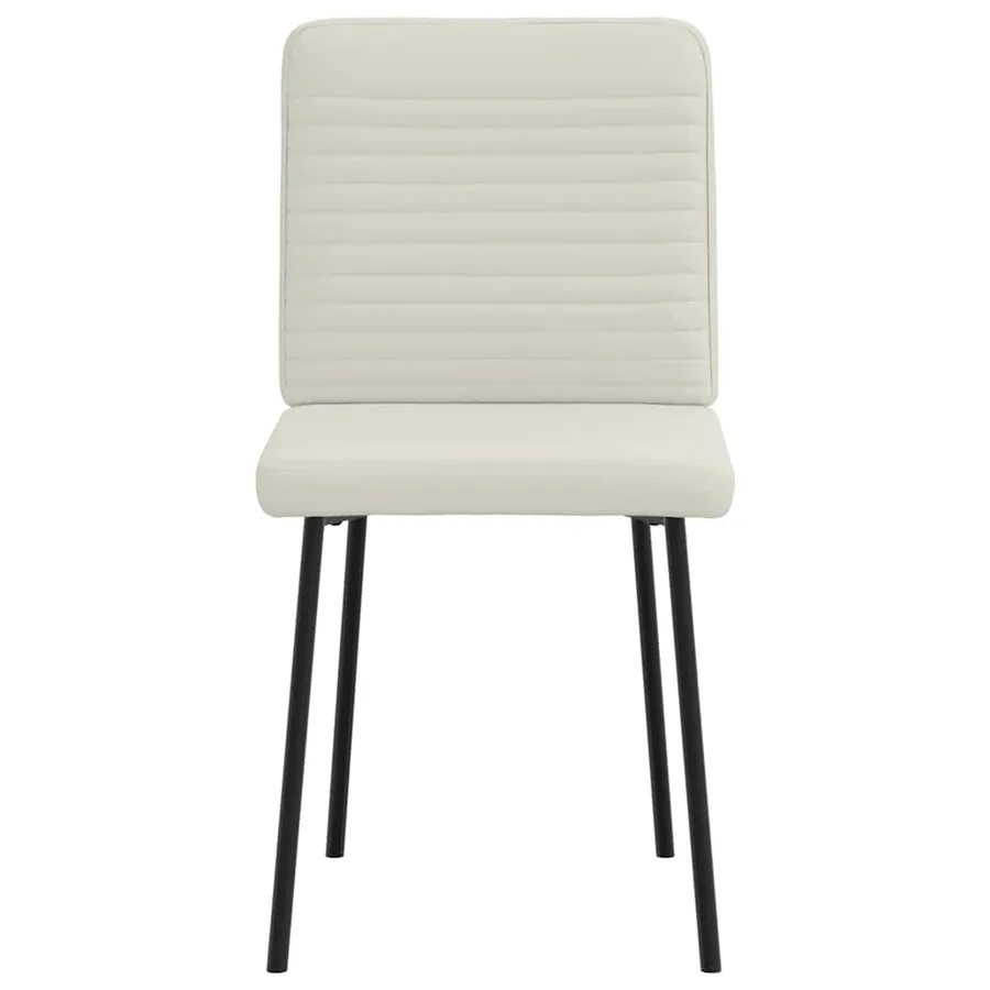 Chaises à manger lot de 6 crème velours - 4