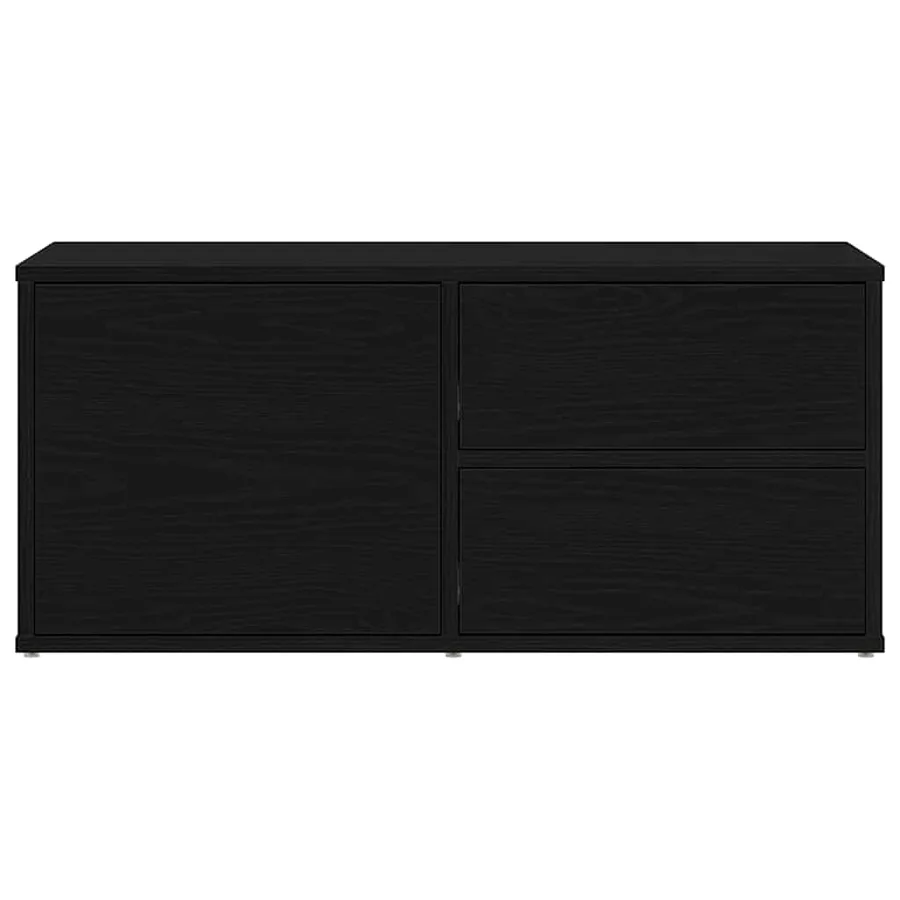 Meuble TV Chêne noir 80 x 34 x 36 cm Bois d'ingénierie - 7
