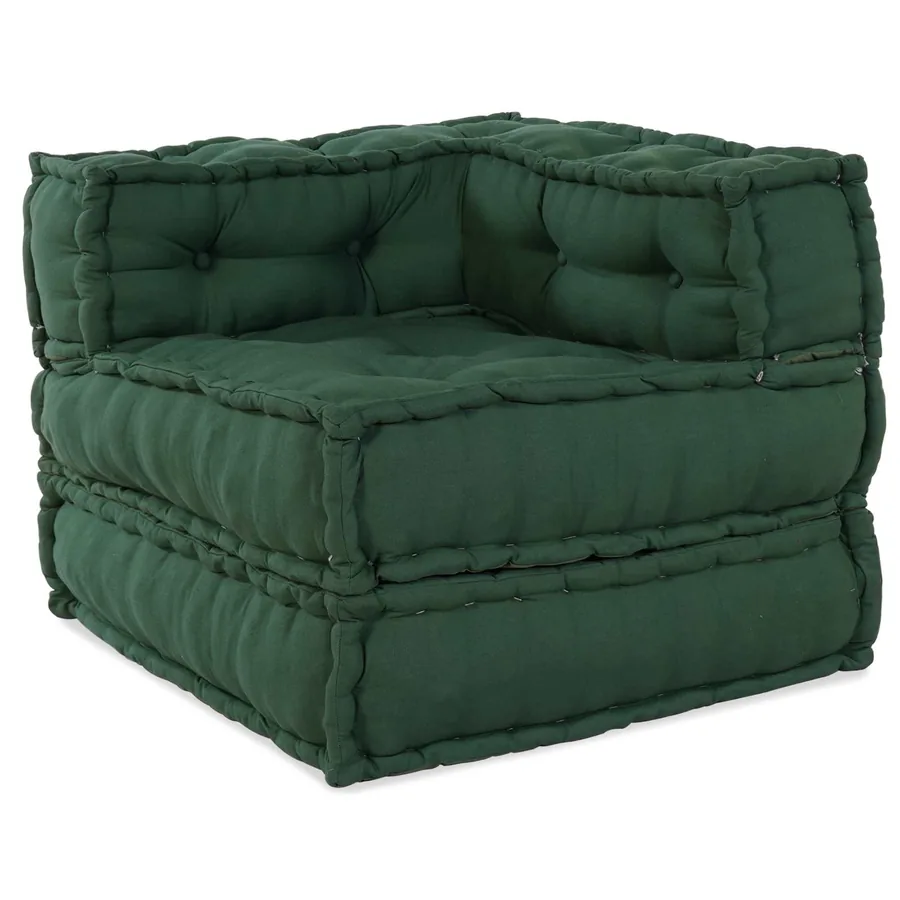 Unité de canapé modulaire 2 pcs Vert 140 x 70 x 56 cm Tissu