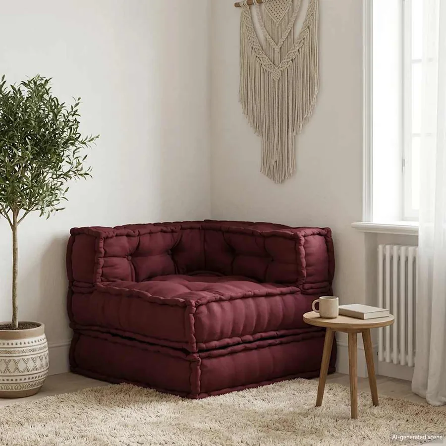 Canapé modulaire marron 70x70x54 tissu