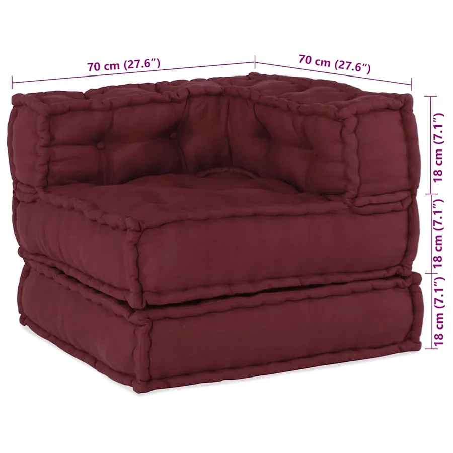 Canapé modulaire marron 70x70x54 tissu - 15