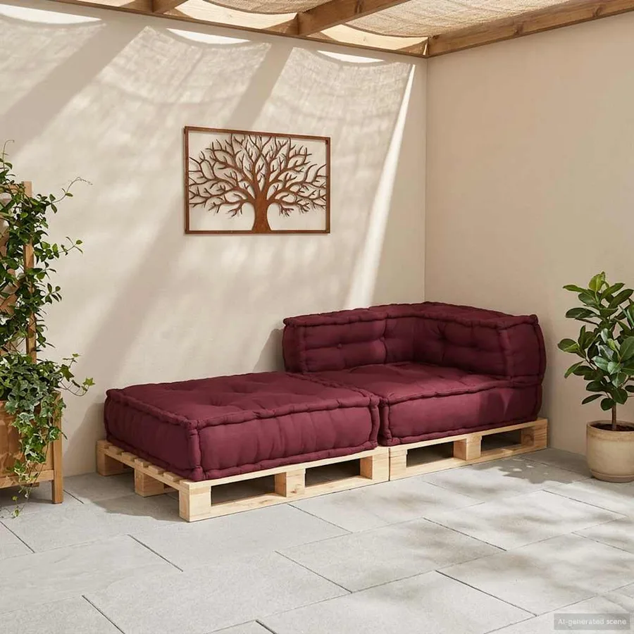 Canapé modulaire marron 70x70x54 tissu - 3