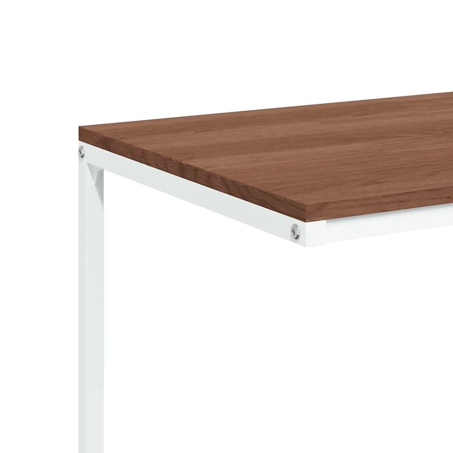 Table d'appoint avec roues Blanc 55x35x70 cm Bois d'ingénierie - 7