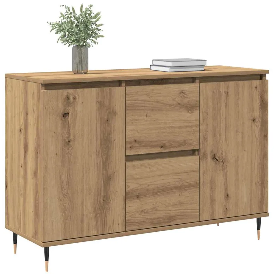 Buffet Chêne artisanal 101,5 x 35 x 70 cm Bois d'ingénierie - 3