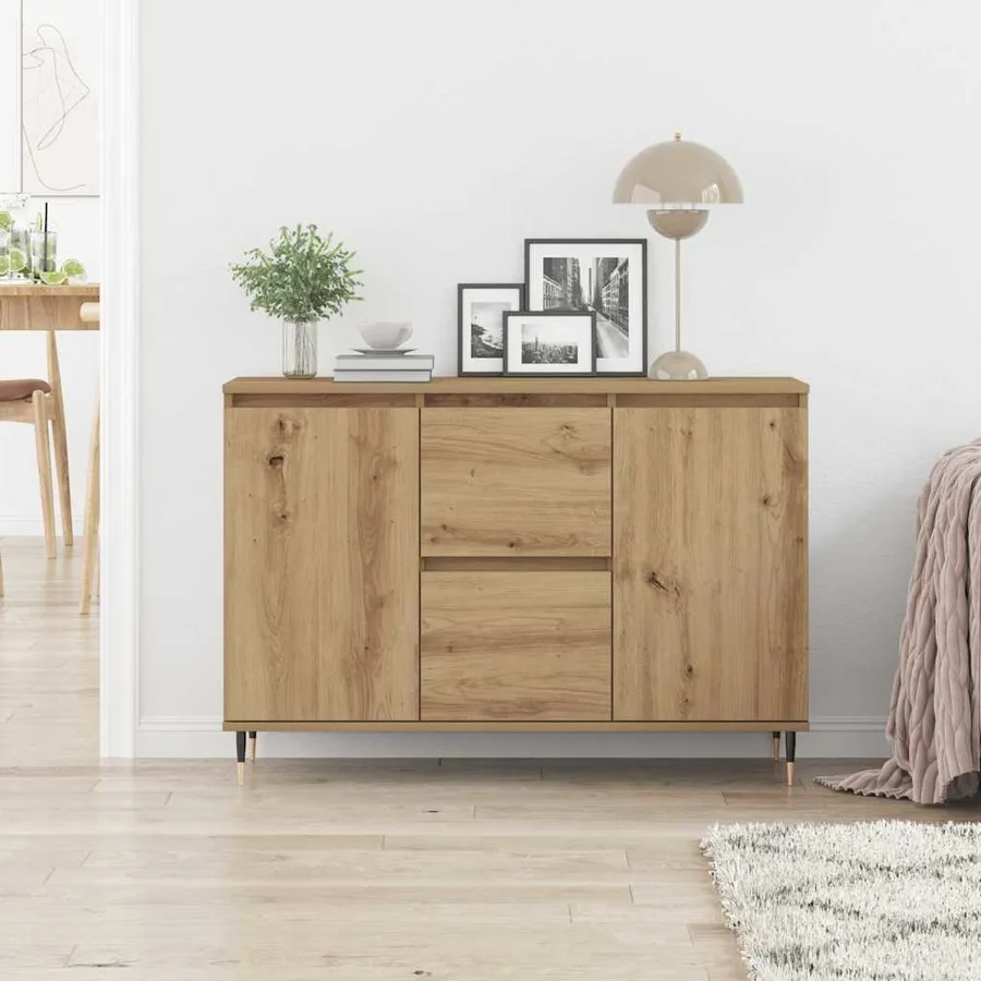 Buffet Chêne artisanal 101,5 x 35 x 70 cm Bois d'ingénierie - 4
