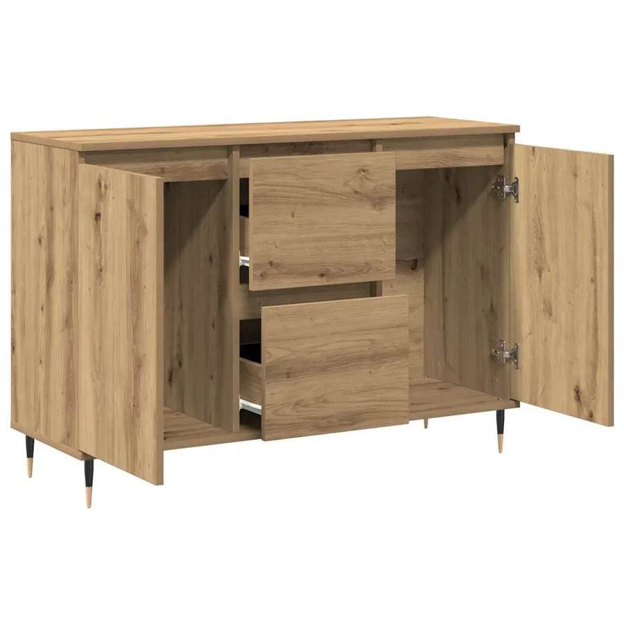Buffet Chêne artisanal 101,5 x 35 x 70 cm Bois d'ingénierie - 5