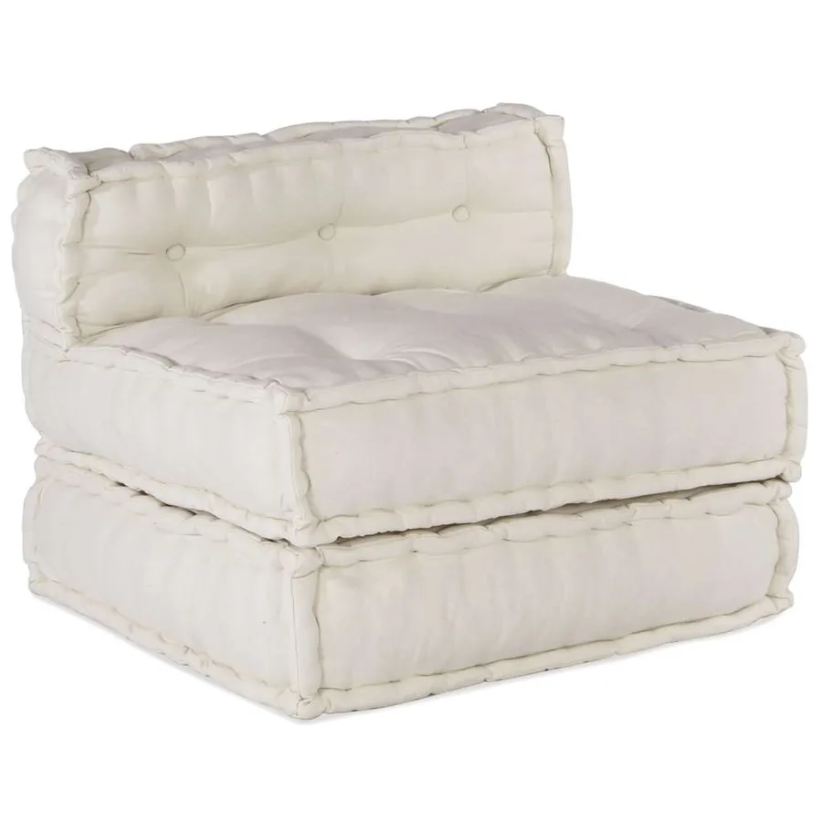 Canapé modulaire crème 70x70x54 tissu - 2