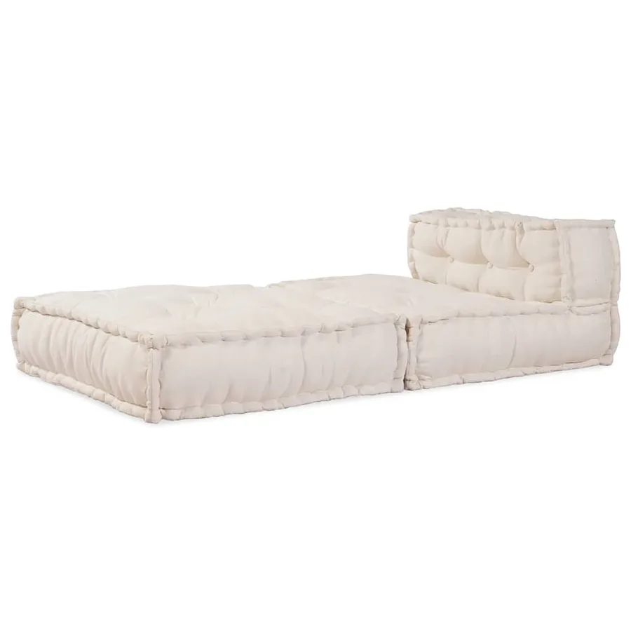 Canapé modulaire crème 70x70x54 tissu - 5