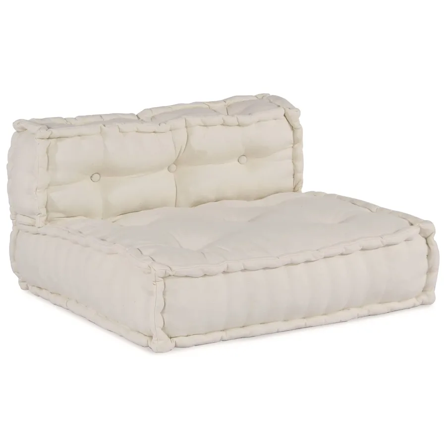 Unité de canapé modulaire 3 pcs Crème Tissu - 2