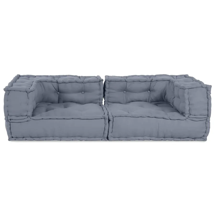 Unité de canapé modulaire 3 pcs Gris 140 x 70 x 36 cm Tissu - 6
