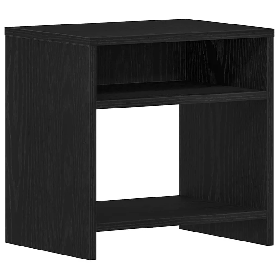 Tables de chevet 2pcs chêne noir 40x30x40cm bois d'ingénierie - 5
