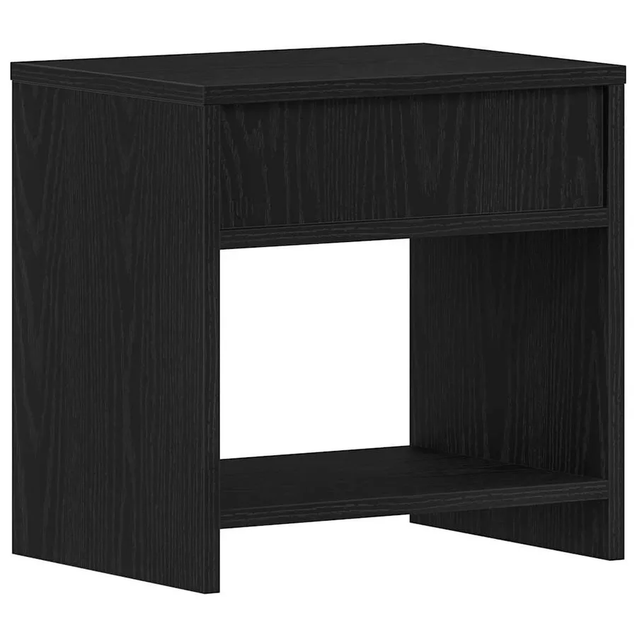Tables de chevet 2pcs chêne noir 40x30x40cm bois d'ingénierie - 8