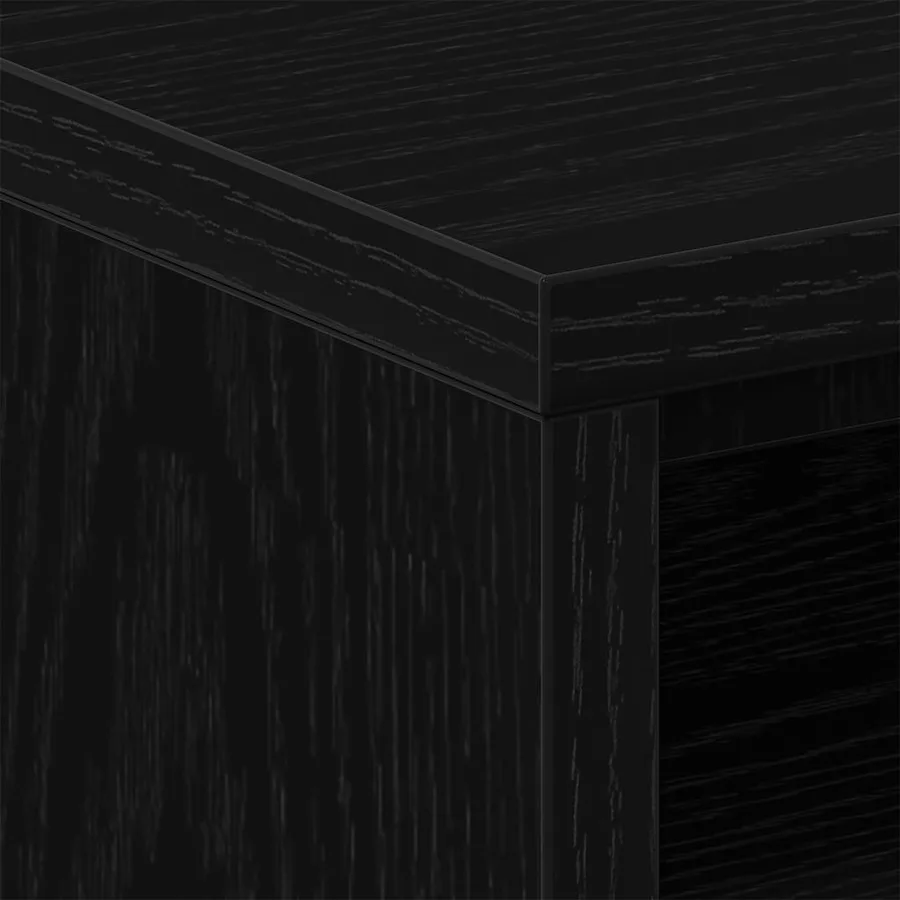 Tables de chevet 2pcs chêne noir 40x30x40cm bois d'ingénierie - 9