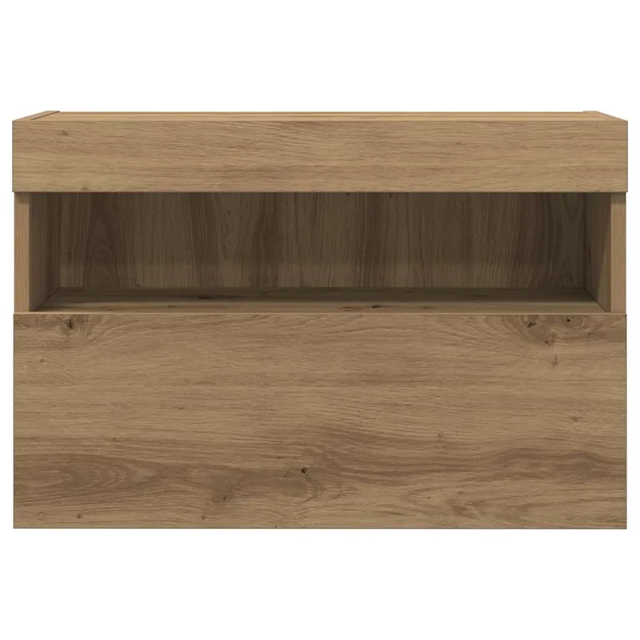 Meuble TV mural 2 pcs chêne artisanal Bois d'ingénierie - 9