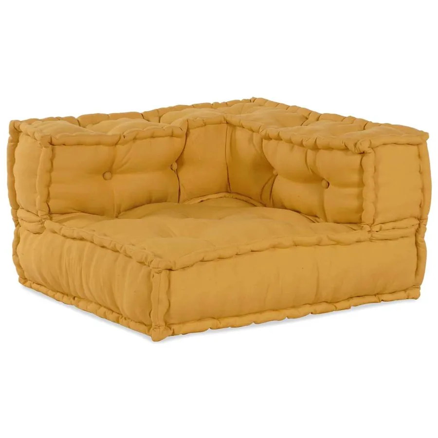 Unité de canapé modulaire 4 pcs Jaune Tissu - 3