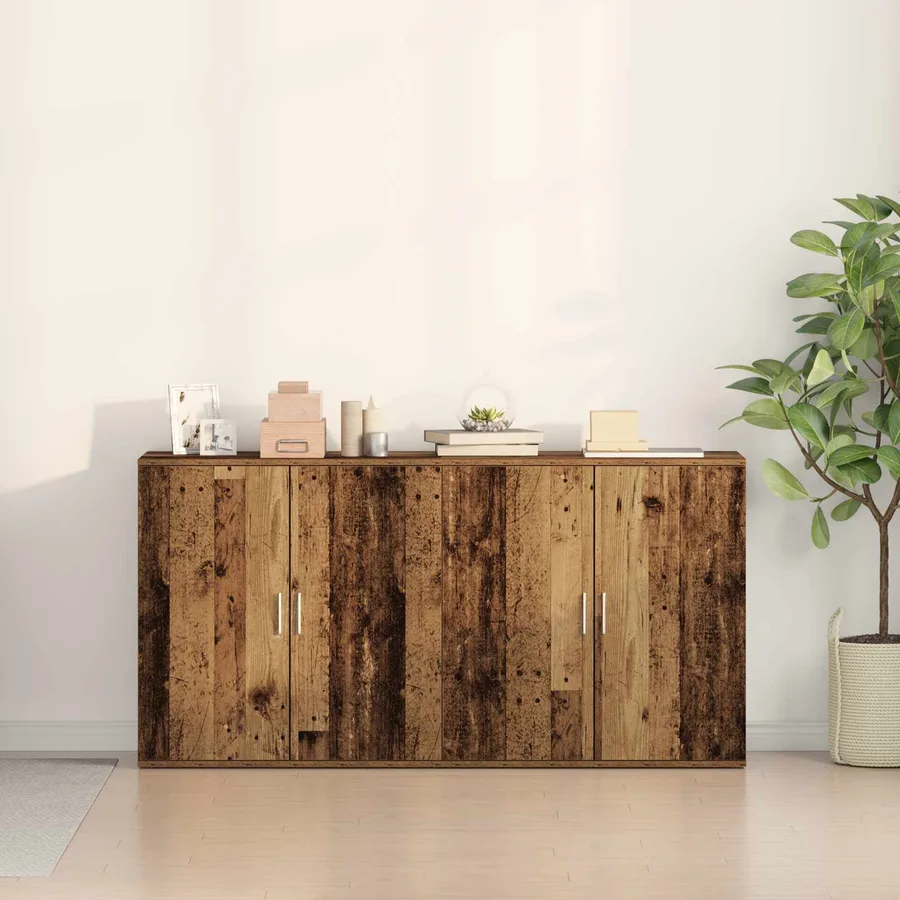 Buffet 2 pcs Bois ancien 79 x 38 x 80 cm Bois d'ingénierie - 4