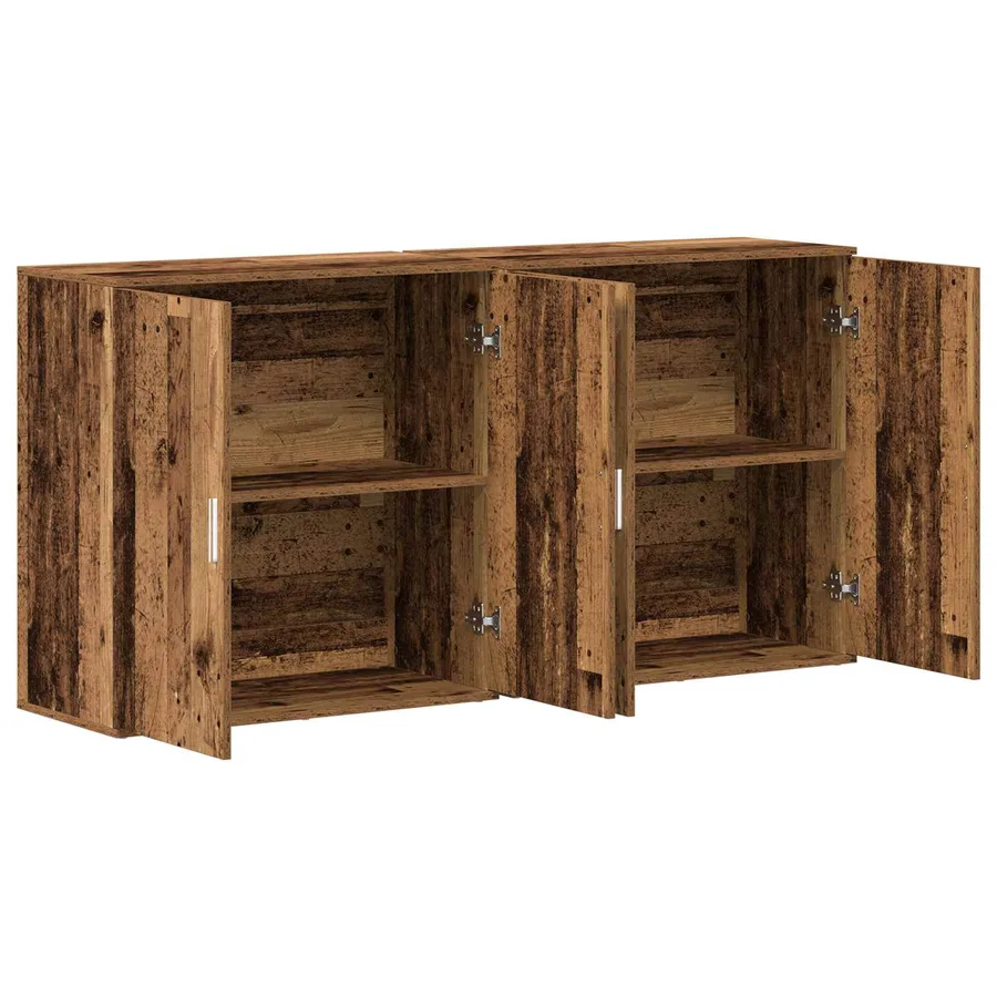Buffet 2 pcs Bois ancien 79 x 38 x 80 cm Bois d'ingénierie - 5