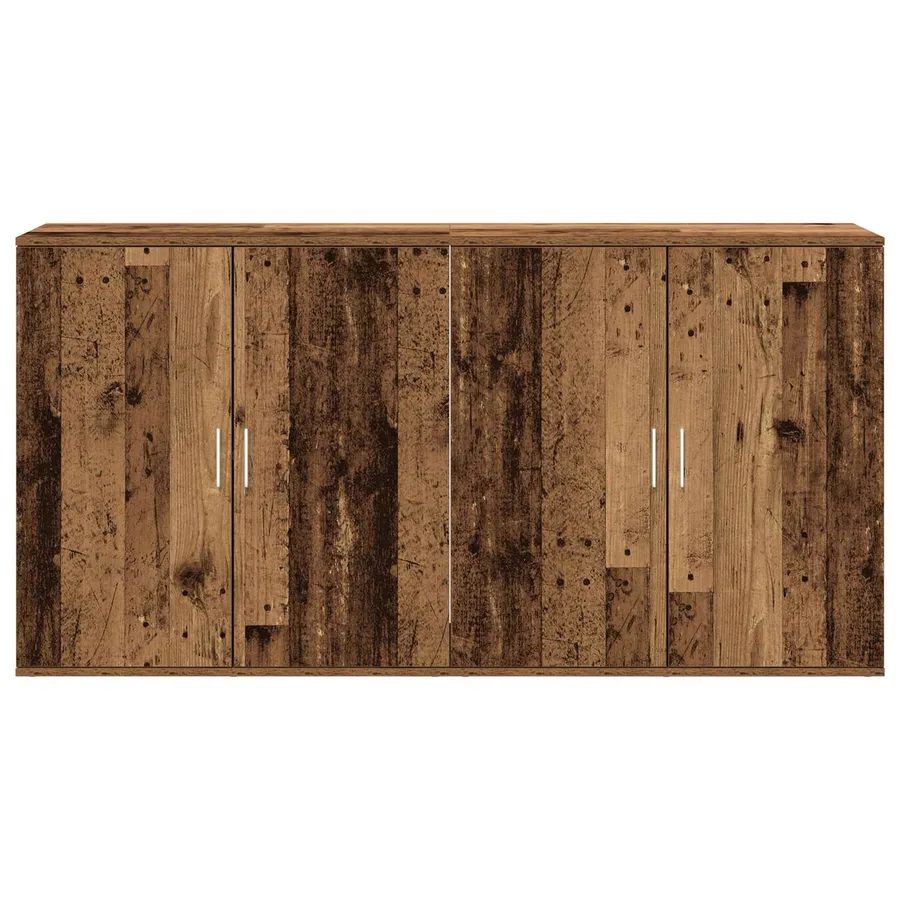 Buffet 2 pcs Bois ancien 79 x 38 x 80 cm Bois d'ingénierie - 6