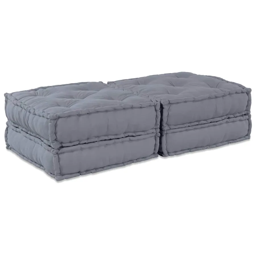 Unité de canapé modulaire 2 pcs Gris 140 x 70 x 36 cm Tissu