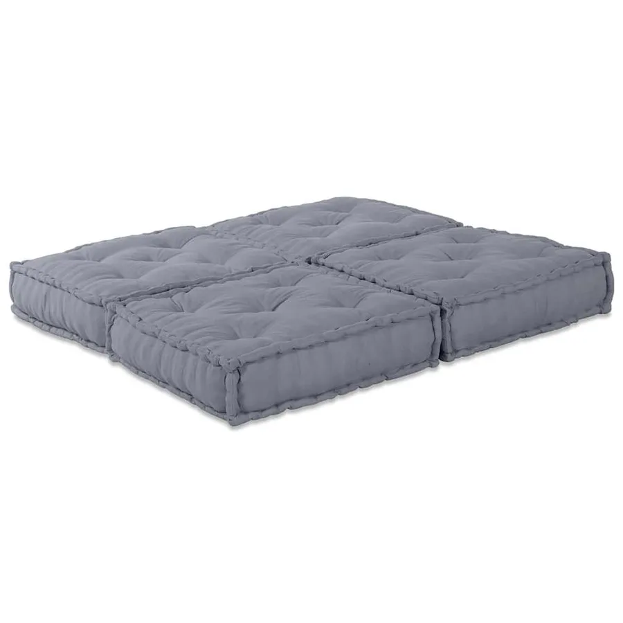 Unité de canapé modulaire 2 pcs Gris 140 x 70 x 36 cm Tissu - 4