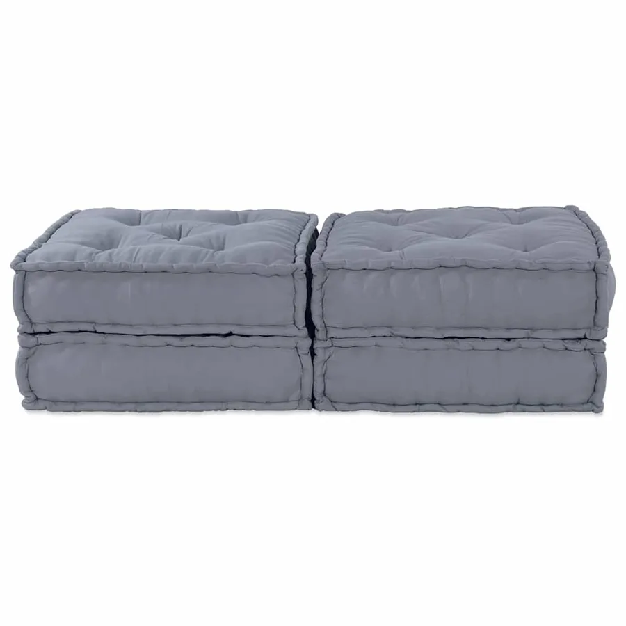 Unité de canapé modulaire 2 pcs Gris 140 x 70 x 36 cm Tissu - 5