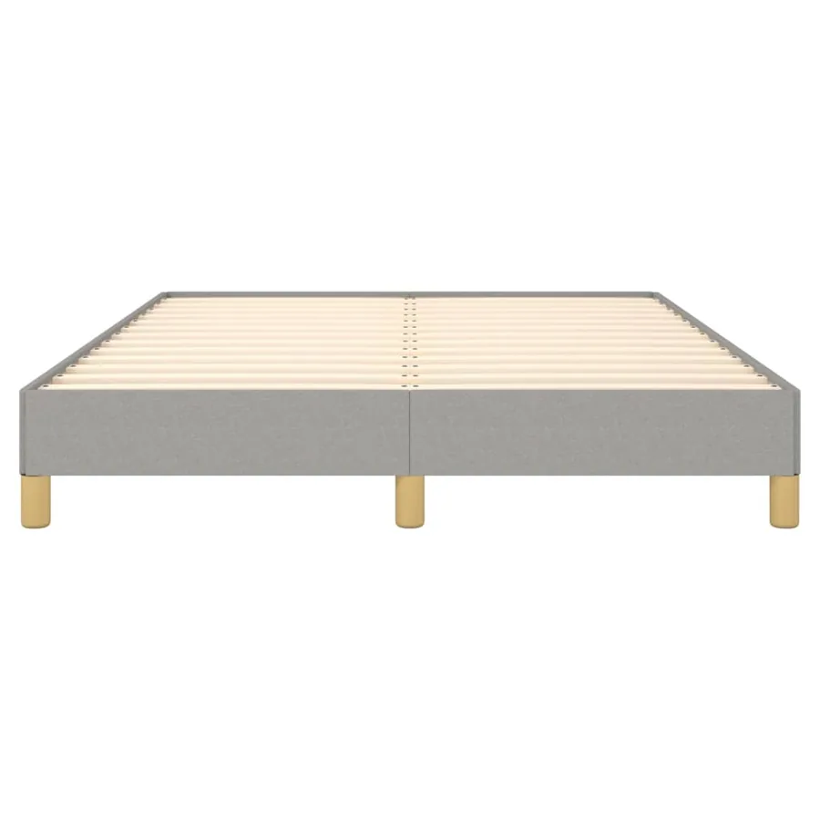 Cadre de lit sans matelas gris clair 140x190 cm tissu - 5