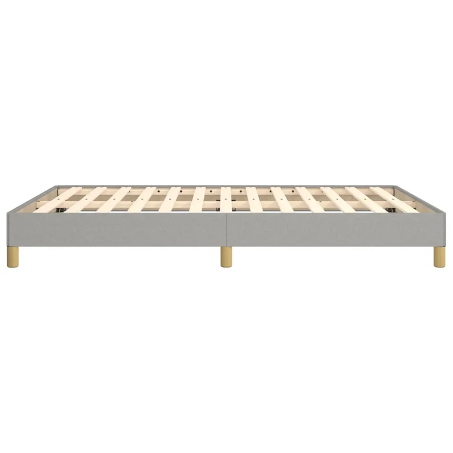 Cadre de lit sans matelas gris clair 140x190 cm tissu - 6