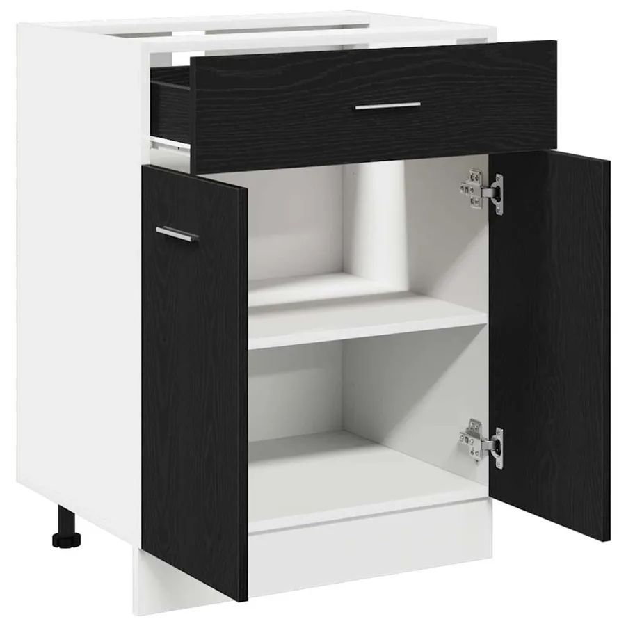 Armoire suspendue avec tiroir Chêne noir 60 x 46 x 81,5 cm - 5