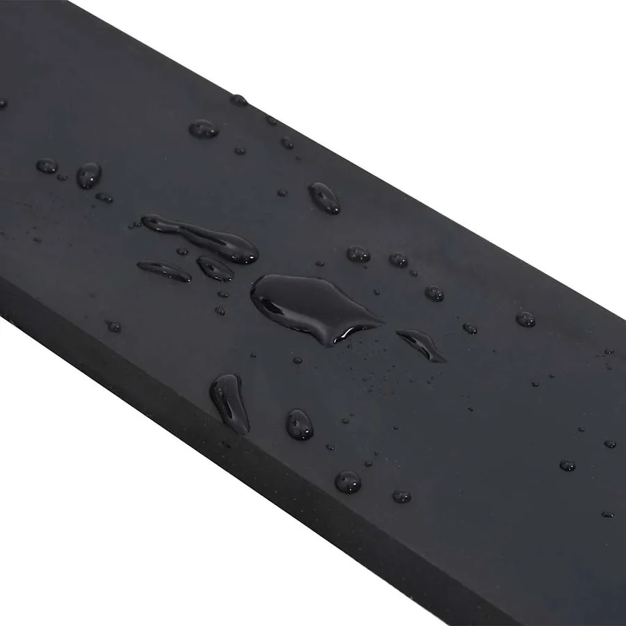 Bordure en caoutchouc de chasse-neige noir 200x8x1 cm - 5