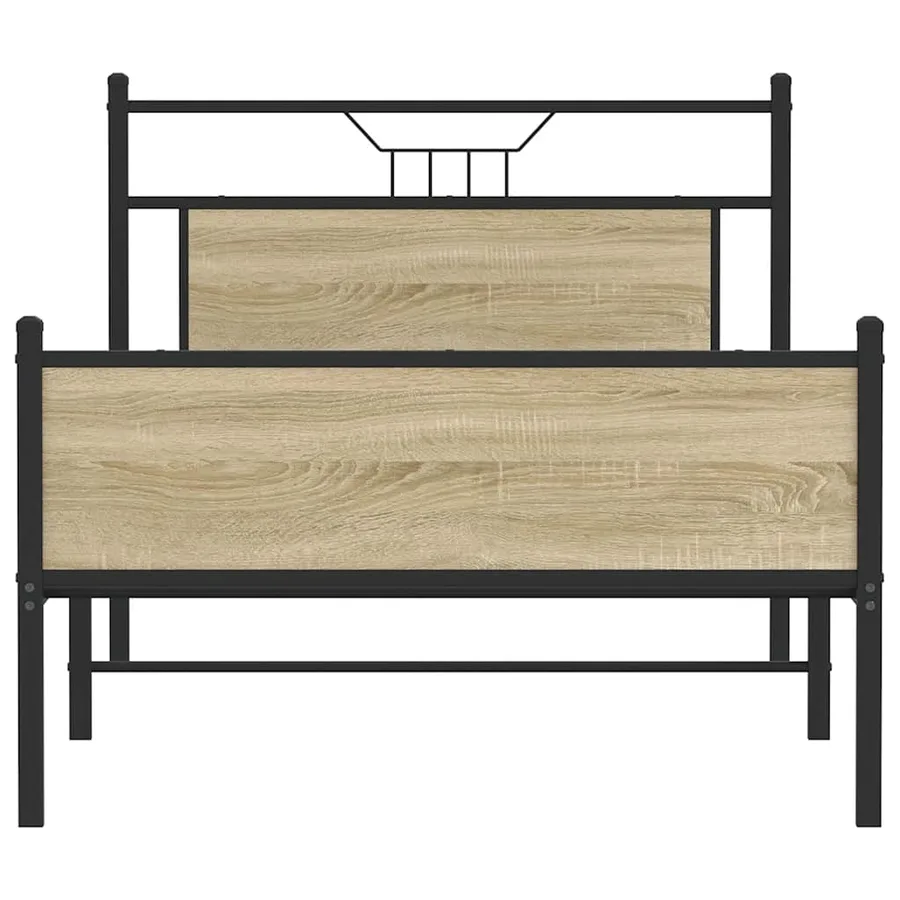 Cadre de lit sans matelas chêne sonoma 107x203 cm - 6