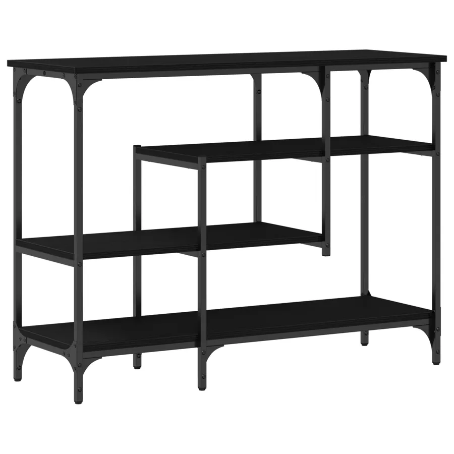 Table Console avec étagère Chêne noir 100 x 35 x 75 cm - 2