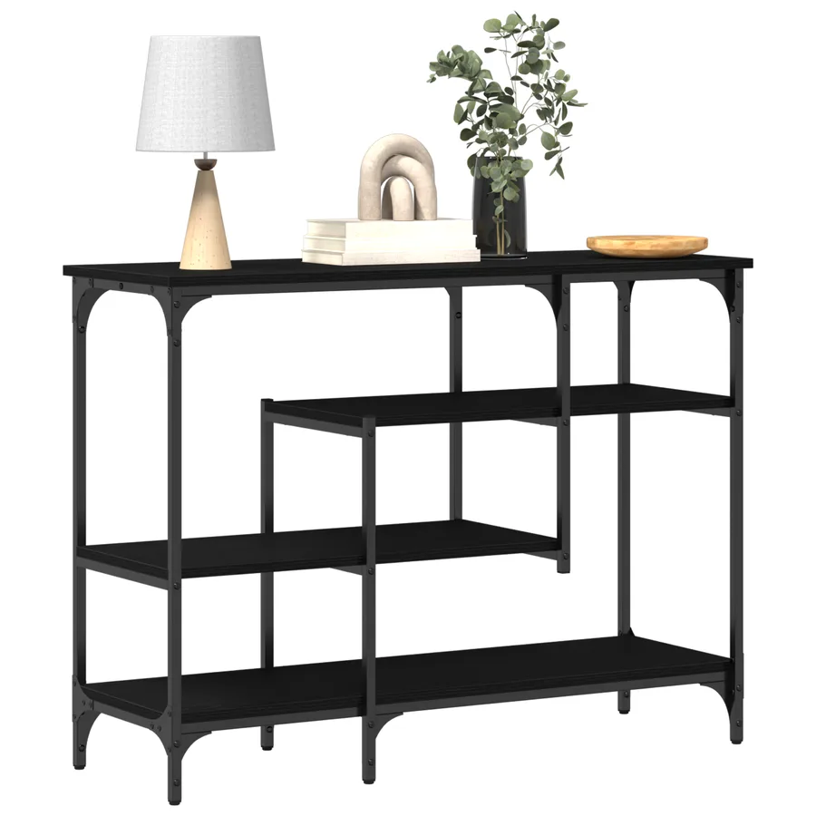 Table Console avec étagère Chêne noir 100 x 35 x 75 cm - 3