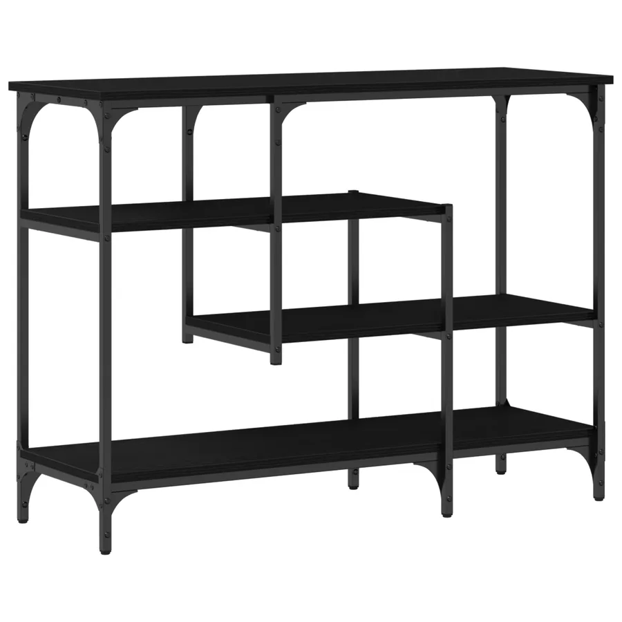 Table Console avec étagère Chêne noir 100 x 35 x 75 cm - 7
