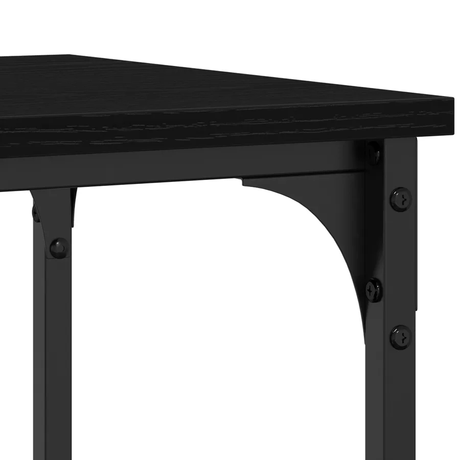 Table Console avec étagère Chêne noir 100 x 35 x 75 cm - 8