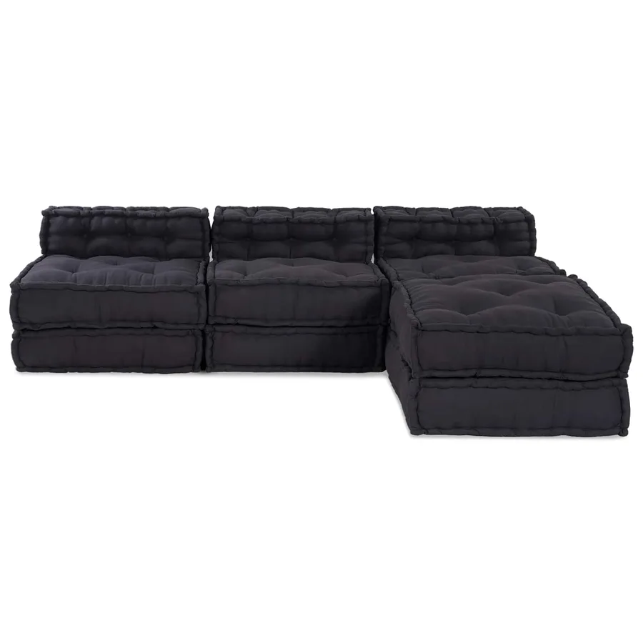 Unité de canapé modulaire 4 pcs Anthracite Tissu - 5