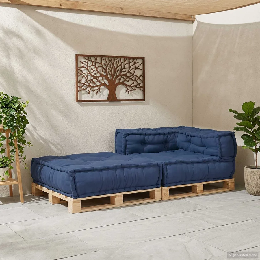 Unité de canapé modulaire Indigo 70 x 70 x 56 cm Tissu - 3