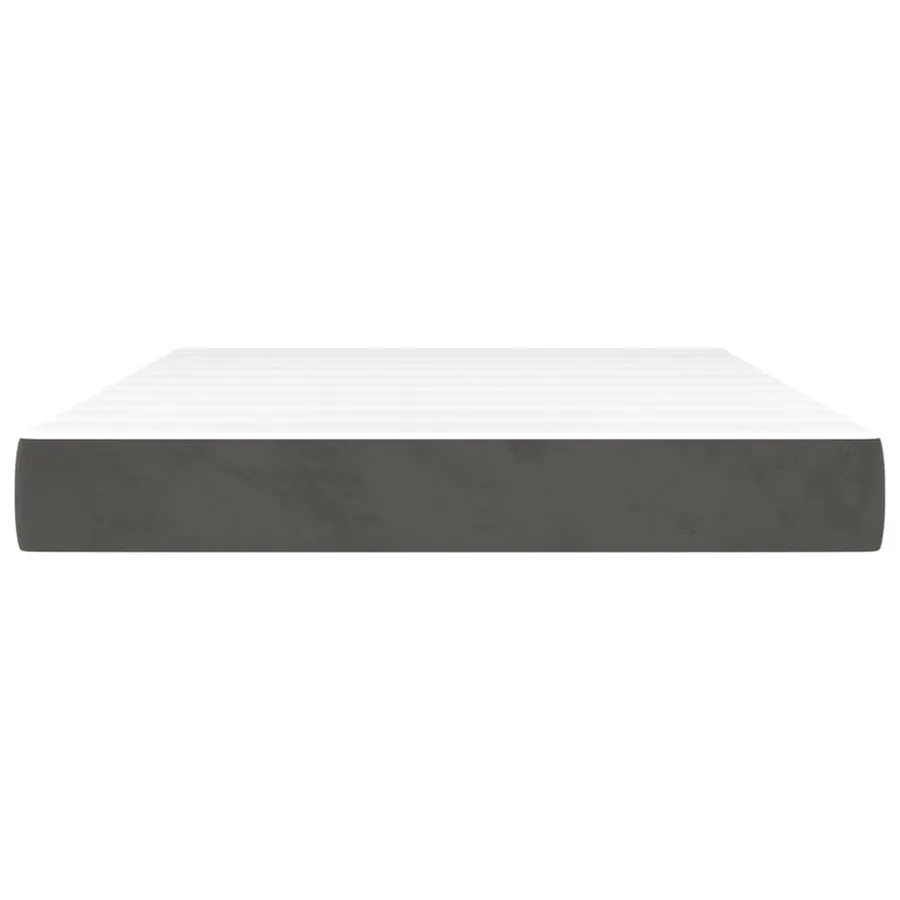 Matelas de lit à ressorts ensachés fermeté moyenne Gris foncé 140x200x20 cm - 3