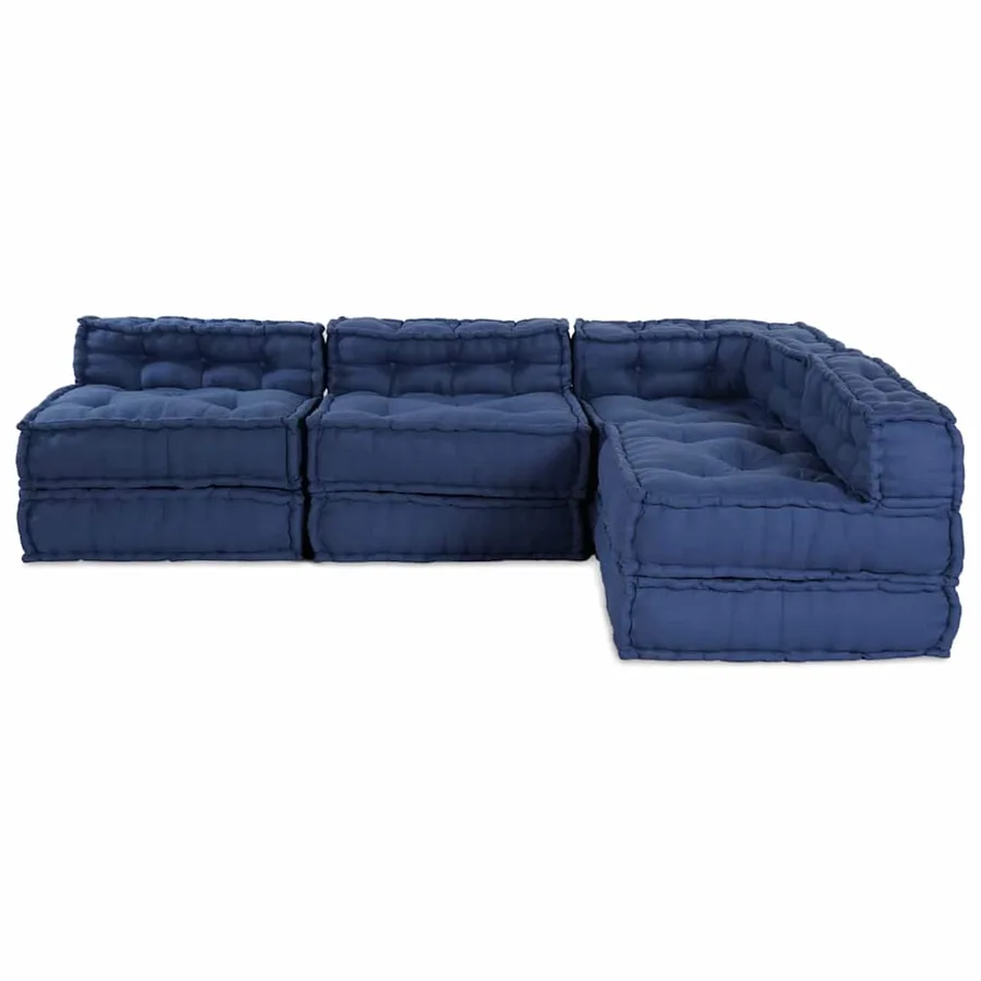 Unité de canapé modulaire 4 pcs Indigo Tissu - 9