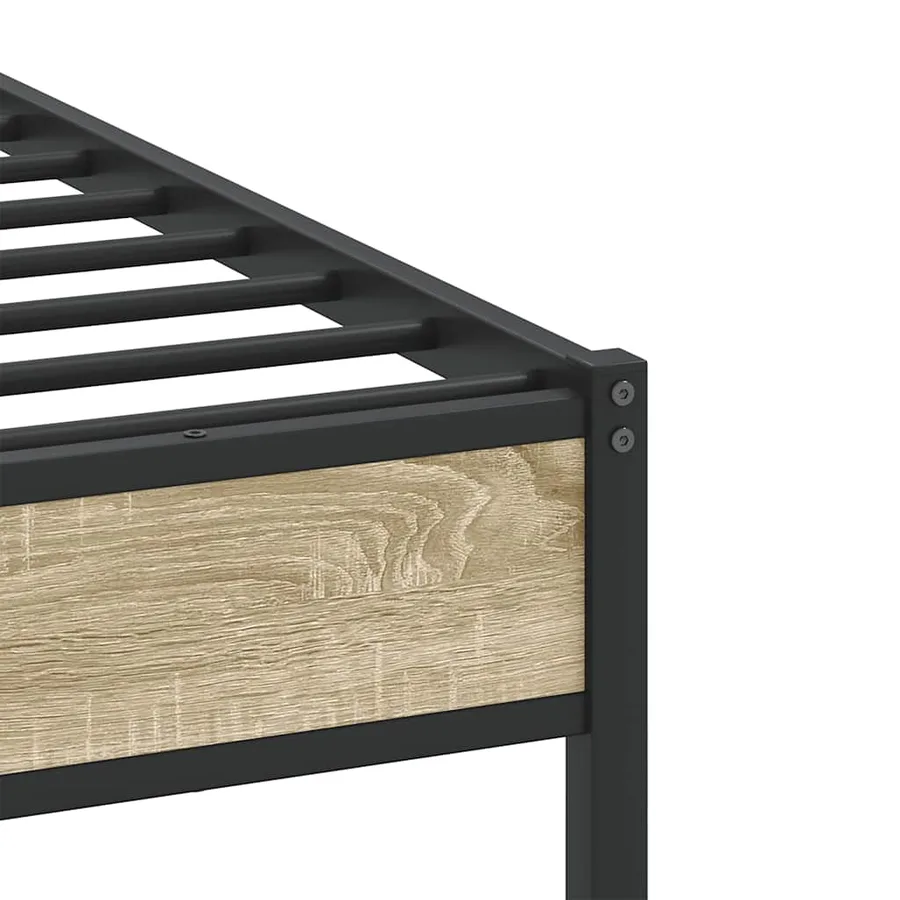 Cadre de lit sans matelas chêne sonoma 90x190 cm - 10