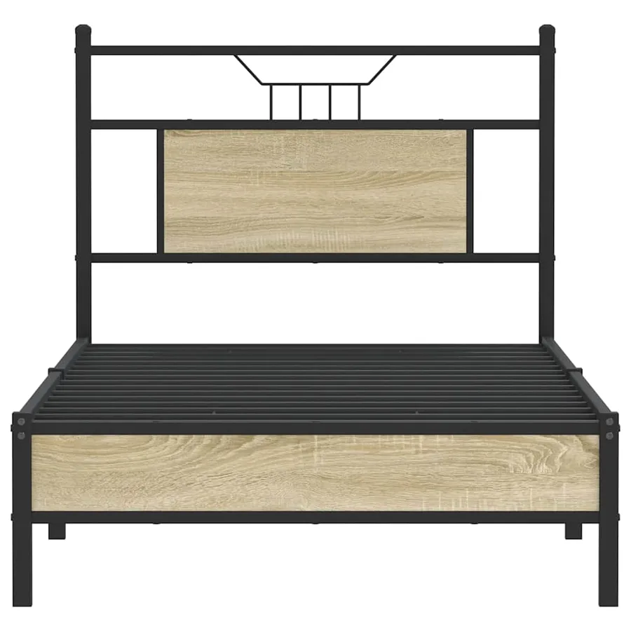 Cadre de lit sans matelas chêne sonoma 90x190 cm - 6