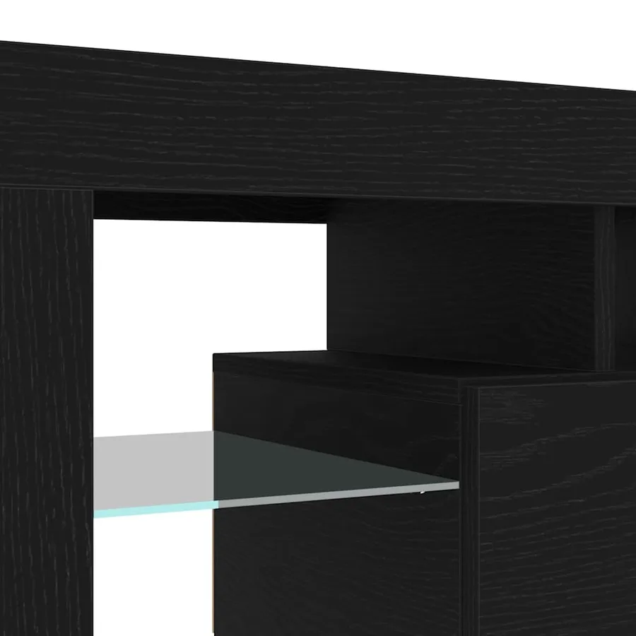 Meuble TV 3 pcs Chêne noir 260 x 37 x 40 cm Bois d'ingénierie - 13