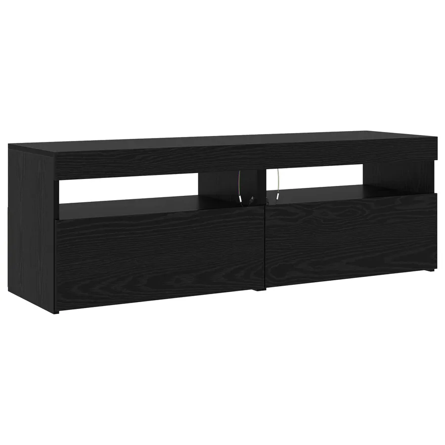 Meuble TV 3 pcs Chêne noir 260 x 37 x 40 cm Bois d'ingénierie - 7