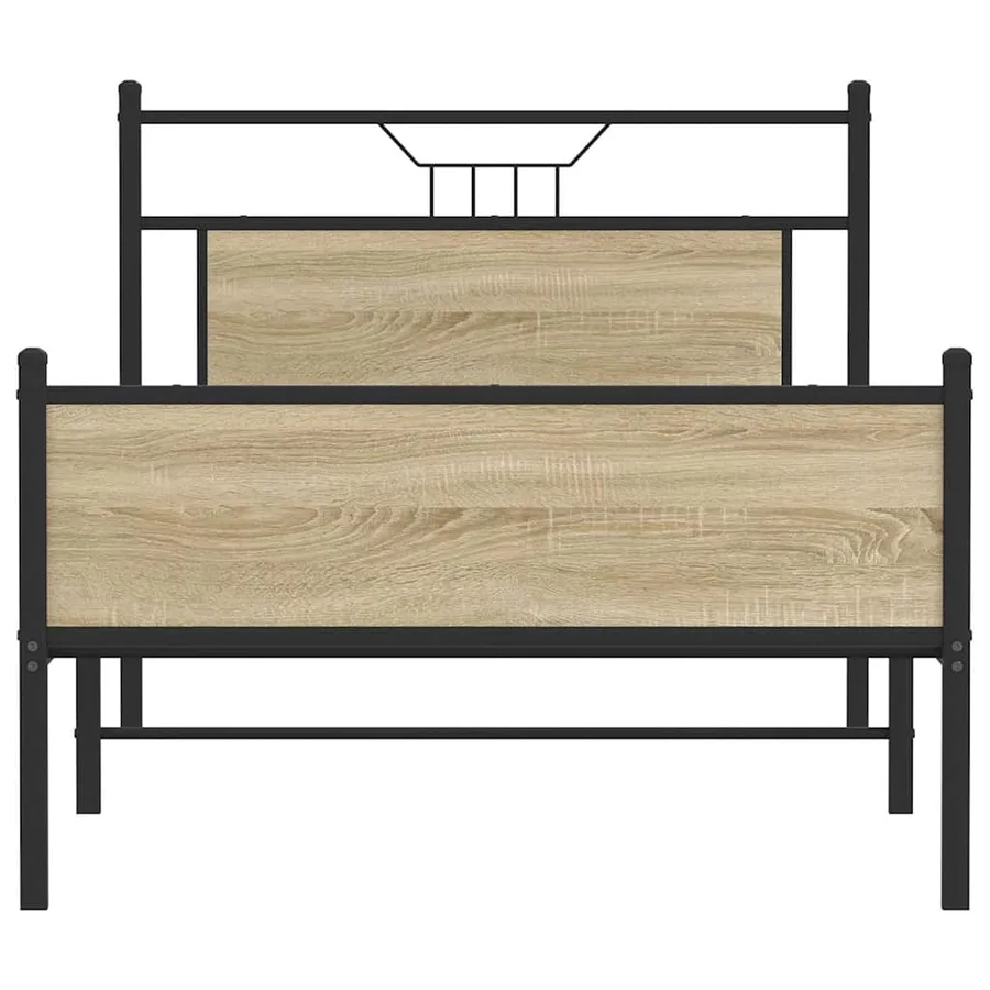 Cadre de lit sans matelas chêne sonoma 100x190 cm - 6