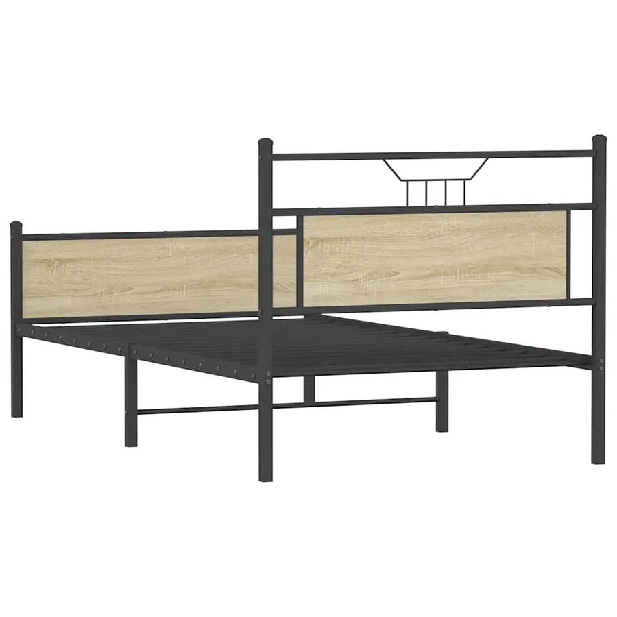 Cadre de lit sans matelas chêne sonoma 100x190 cm - 8