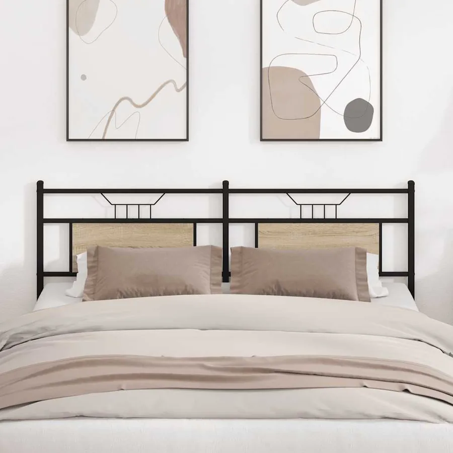 Tête de lit de remplacement chêne sonoma 160 cm bois d'ingénierie et acier